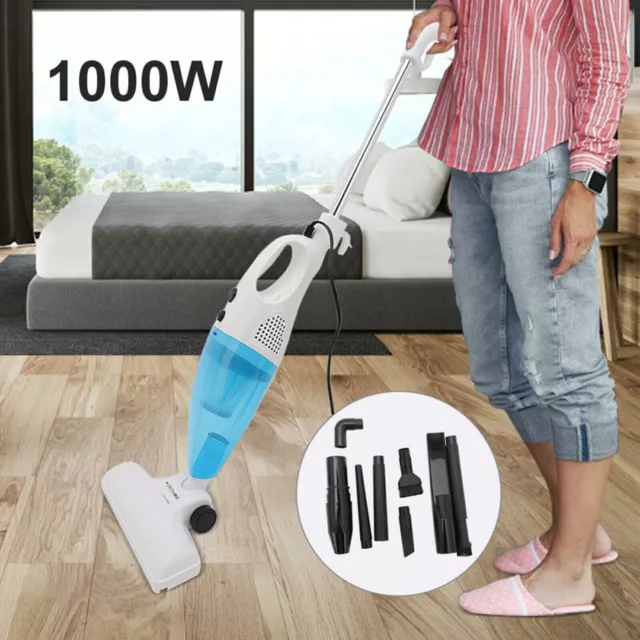 1000W 2 IN1 Stick Powerful Vacuum Cleaner Hoover Upright Handheld Bagless Vacuum