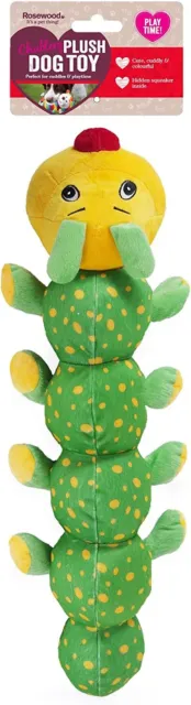 Rosewood Colin Caterpillar XL Dog Toy Maxi Squeaky Plush Extra Large Soft Giant