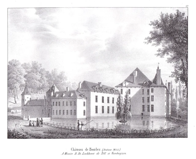 Bonlez Wallonien Nivelles Chaumont-Gistoux Lithographie Cloet Belgique Belgien