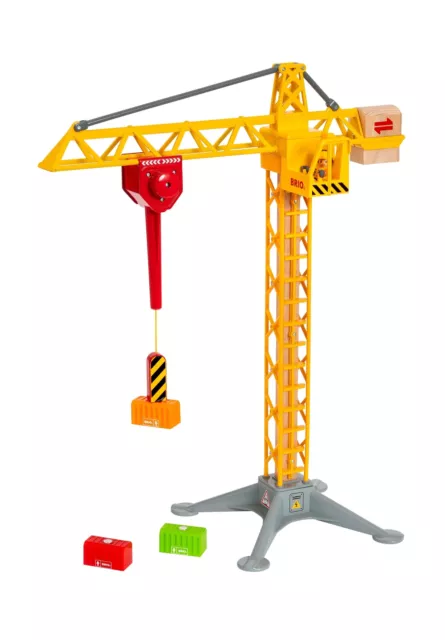 BRIO World 33835 Großer Baukran mit Licht - Zubehör für die BRIO...