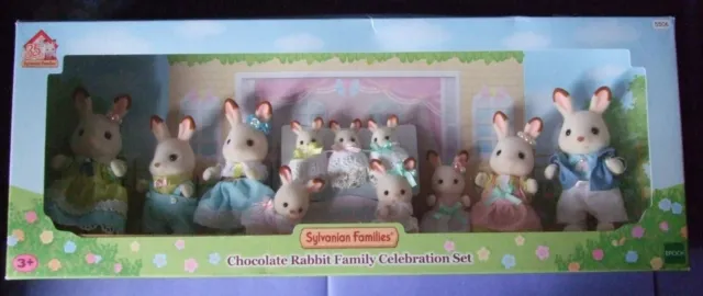 Le papa lapin chocolat et salon - Sylvanian Families