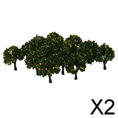 2X 20 pezzi modello alberi da frutto layout alberi di plastica alberi da frutto