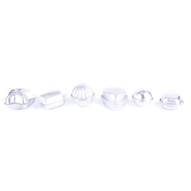 6Pcs Aluminum Bath Bomb Mold Set for DIY Fizzles Homemade Crafting - DSUK