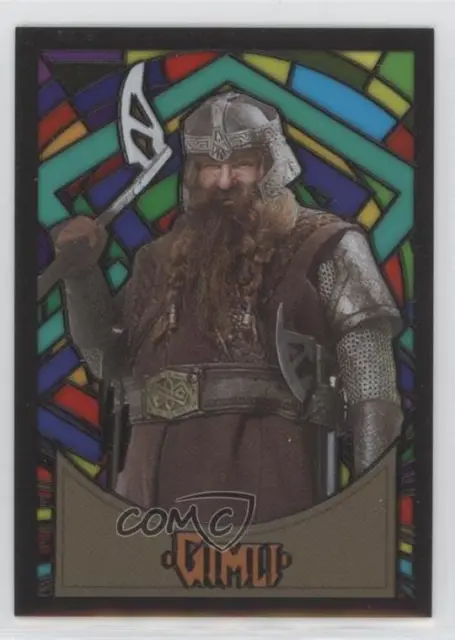 2006 Topps Lord of the Rings Evolution Stained Glass Gimli #S6 10a3