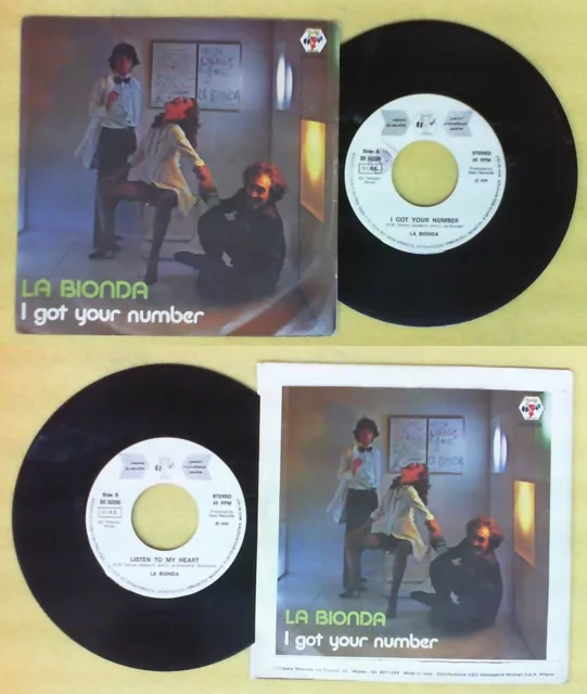 LP 45 7" LA BIONDA I got your number Listen to my heart 1979 PROMO no cd mc dvd