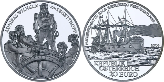 Austria: 20 Euro silver 2004 (Ferdinand Max) - Proof