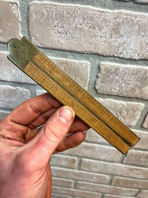 Vintage Stanley Rule & Level Co. No.62 Boxwood Folding Ruler Sweetheart