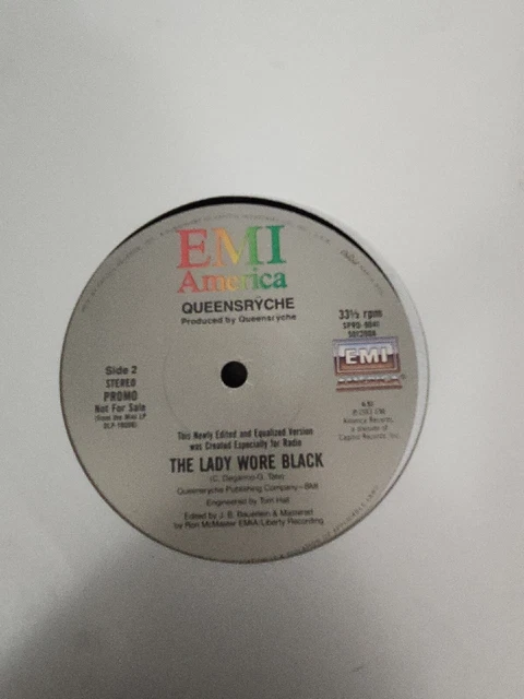 QUEENSRYCHE 12" EMI RARE PROMO Lp Vinyl Queen Of The Reich Lady wore black Rare
