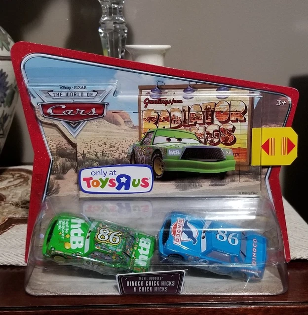 DISNEY PIXAR CARS Toys R Us Ex. WOC Movie Doubles Dinoco Chick & Chick
