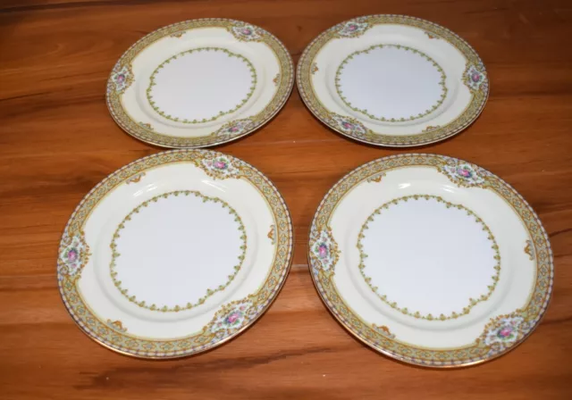 Annette by Meito Set of 4 Bread & Butter Plates  Made in Japan 6 3/8"