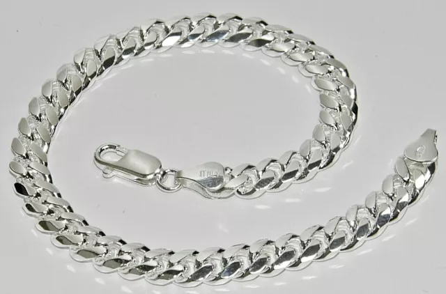 Sterling Silver Cuban Curb Bracelet 8.5 inch - Solid 925 Silver