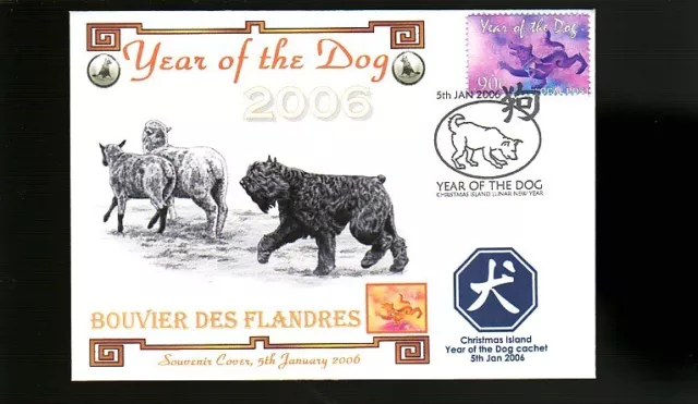 Bouvier Des Flandres 2006 Year Of The Dog Stamp Cover 3