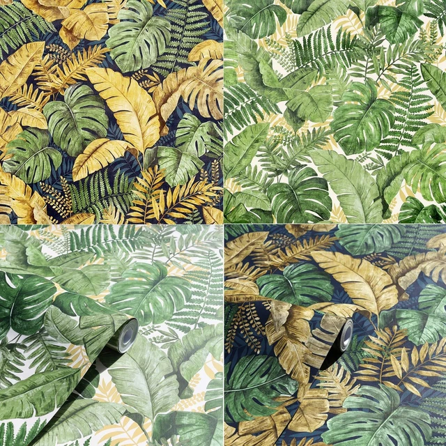 ARTHOUSE JUNGLE CANOPY Wallpaper Tropical Palm Tree Leaves Leaf Paste