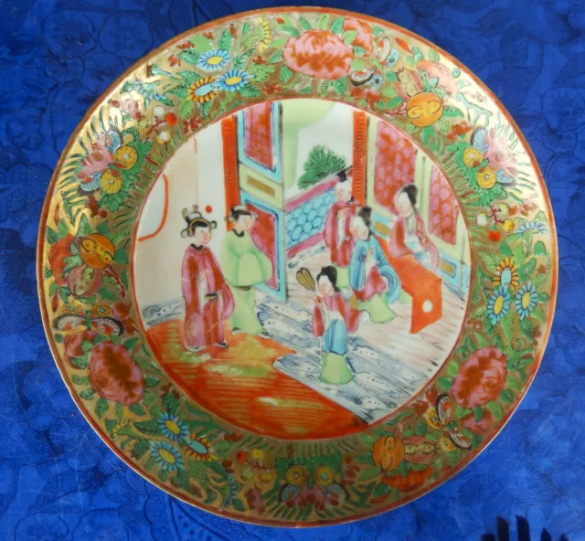 Ancienne Assiette Porcelaine chinoise - CHINE CANTON - Epoque 19ème -