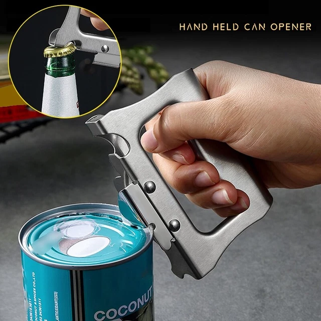 Abridor de latas manual multifuncional corte lateral acero inoxidable enlatado KniT2N3