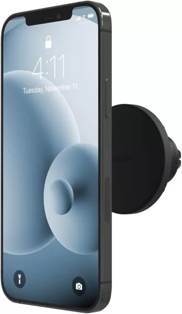 mophie Snap Vent Magnetic Car Mount compatible with Qi-Enabled Devices - Black