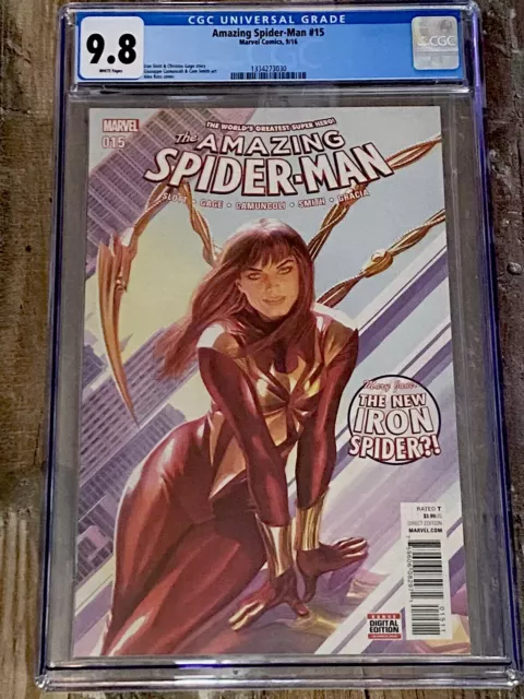 Amazing Spider-Man #15 CGC 9.8 [Marvel 2016] Alex Ross 'Mary Jane' cover; 1st pr