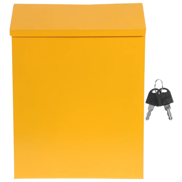 Caja de almacenamiento de correo con bloqueo buzón buzón caja de bloqueo decoración rústica caja de embalaje