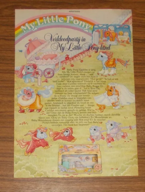 Seltene Werbung Mein kleines MY LITTLE PONY G1 Baby Pony Cuddles Glory 1986