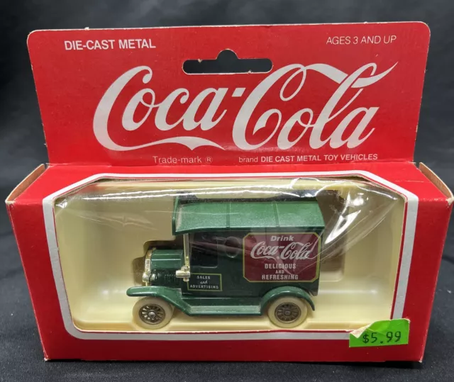 Vintage 1979 Die-Cast Metal Coca-Cola Green Delivery Truck New Hartoy