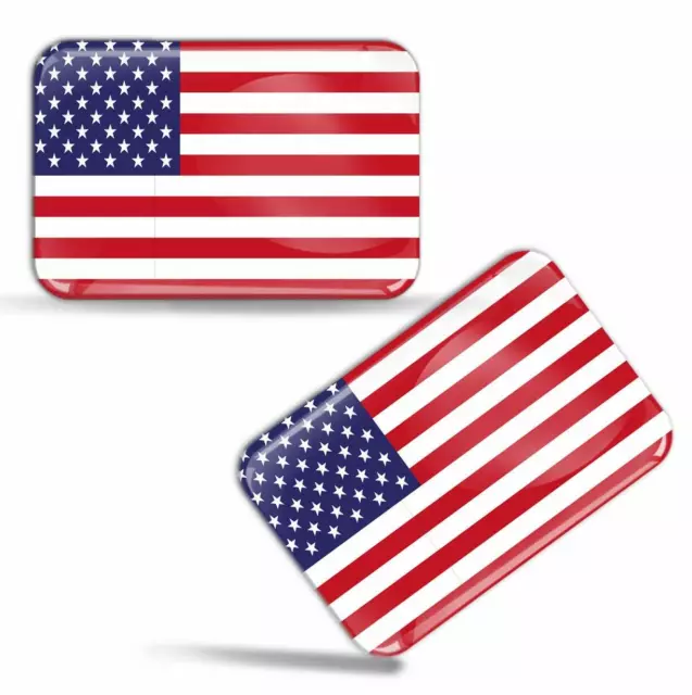 Autocollants 3D Résine Drapeau Etats-Unis Américain USA American Flag Stickers