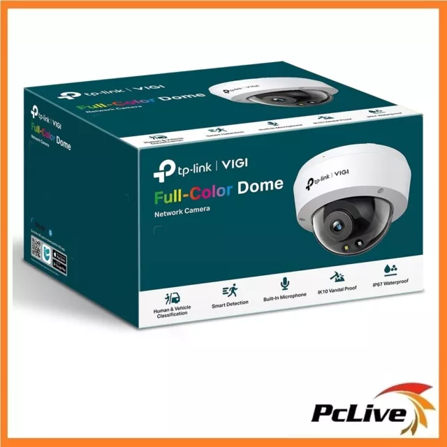 TP-Link VIGI C230 3MP Full-Color Dome Network HD Camera Indoor Outdoor Mic 2.8mm