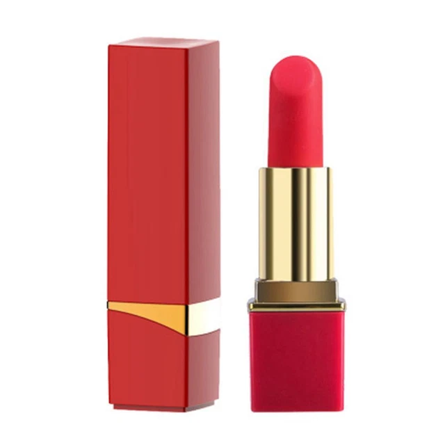 Mini Lápiz Labial Vibrador Pareja Impermeable Palo de Masaje Mujeres Rojo Erótico