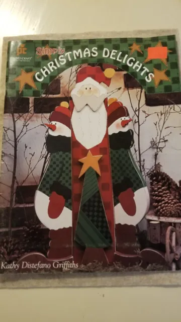 Libro artesanal vintage Simply Christmas Delights/con patrones sin cortar 26 páginas 1997 en muy buen estado++