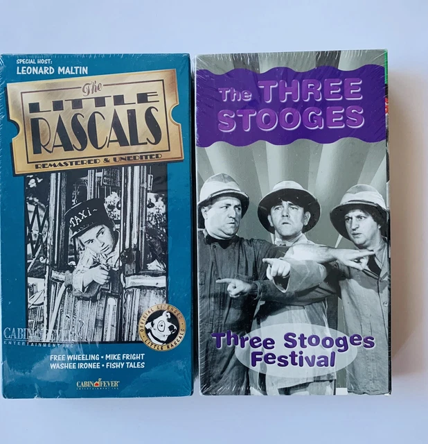 THE LITTLE RASCALS Remastered VHS The Three Stooges Festival VHS Set of ...