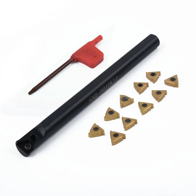 Lot De 10 Plaquettes De Tournage CCMT060204-HM Pour Porte-outil SCLCR06 (diam. 6/7/8/10mm)