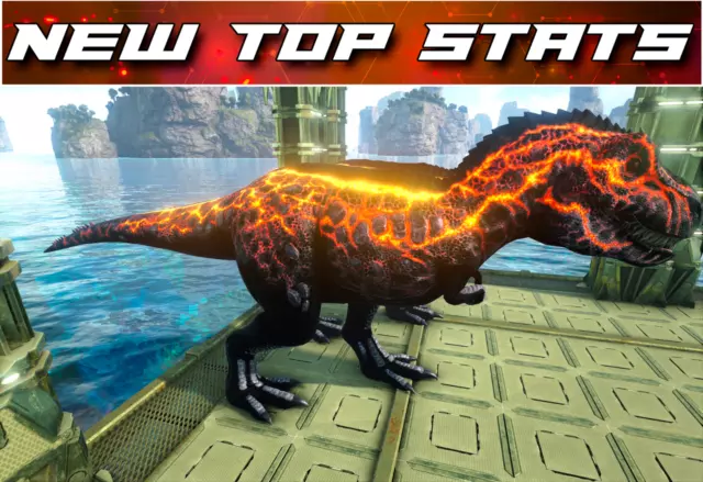 ARK Survival Evolved PS4 PS5 PVE New Top stats Black Deinonychus deino 1278  m