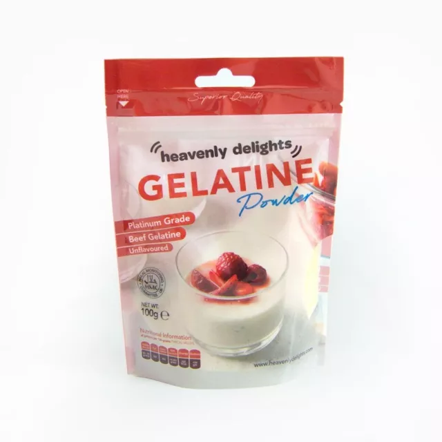 Gelatina di manzo in polvere HMC Halal 100 g delizie celesti