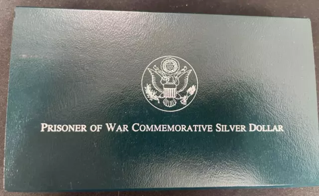 1994-P US Prisoner of War (POW) Museum Proof Silver Dollar US Mint OGP Box & COA