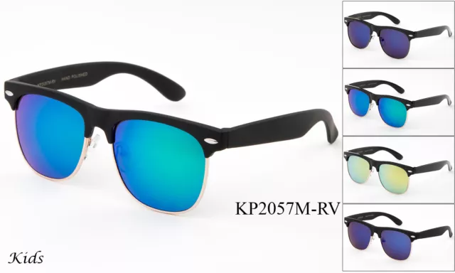 Kids Vintage Sunglasses Retro 100% UV Colorful Mirror Lens Toddler Boys Girls