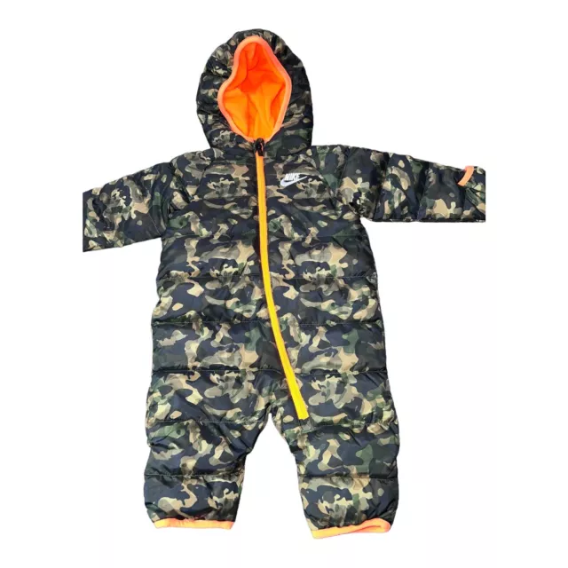 NWT NIKE Cire Insulated Snowsuit Camo Fleece Lined Sz 6M