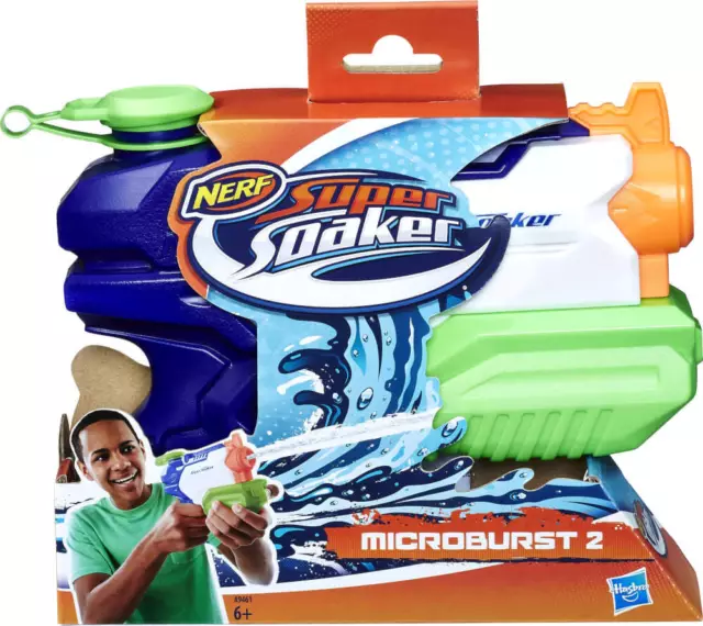 NERF Wasserpistole Super Soaker Microburst II Habro ab 6 Jahren NEU