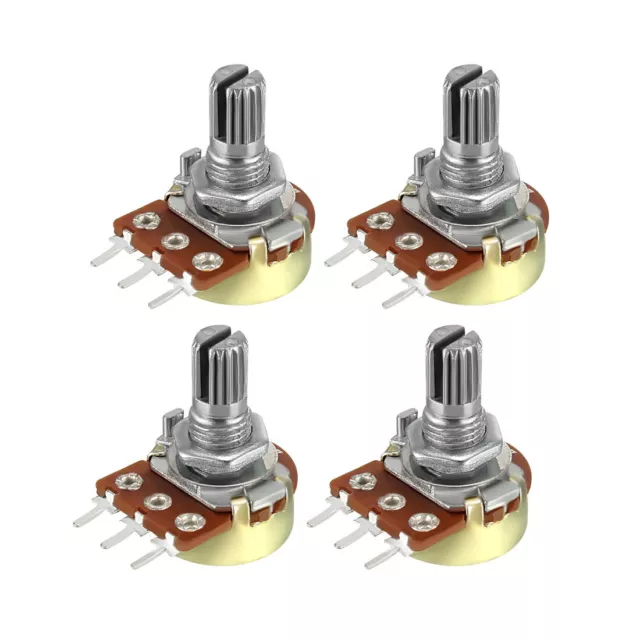 4pcs Carbon Film Potentiometer Resistors Single Turn WH148 20K ohm