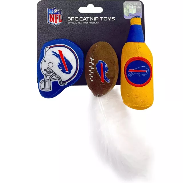Pets First NFL Cat Toy Complete Set of 3 piece Cat Toys filled with Fresh Catnip