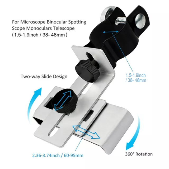 Universal MetalTelescope Mobile Phone Holder Adapter Bracket Binocular Monocular