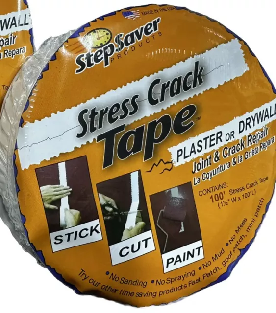 USA Made Stepsaver Products Stress Crack Tape 100’x 1.25” Roll (2 Rolls) 2