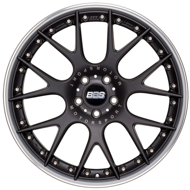 BBS CH-RII 21x9 5x120 ET28 Satin Platinum Center Black Lip SS Rim Prot Wheel -82mm PFS/Clip Req main image 1