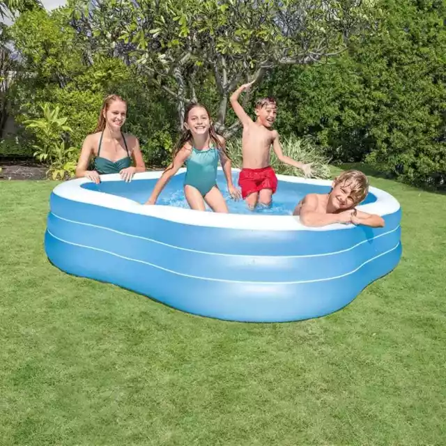 Intex Piscina Gonfiabile Swim Center Beach Wave 229x229x56 cm 57495NP INTEX