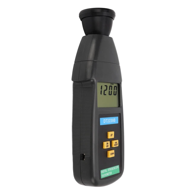 DT2239B Digital Stroboscope Tachometer | 60-19999 RPM Handheld Photoelectric Flash Tachometer For Non-Contact Speed Measurement