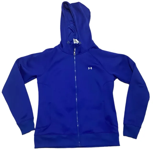 Under Armour Cold Gear Full Zip Hooded Jacket Fleece Lined Women's Size Large