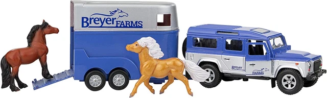 Breyer Horses Farms Land Rover and Tag-A-Long Trailer and Playset | Die Cast | 3