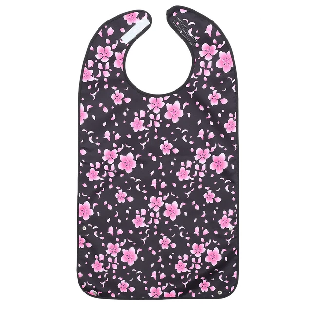 Protector de ropa ajustable para adultos mayores Pinny Eating impermeable