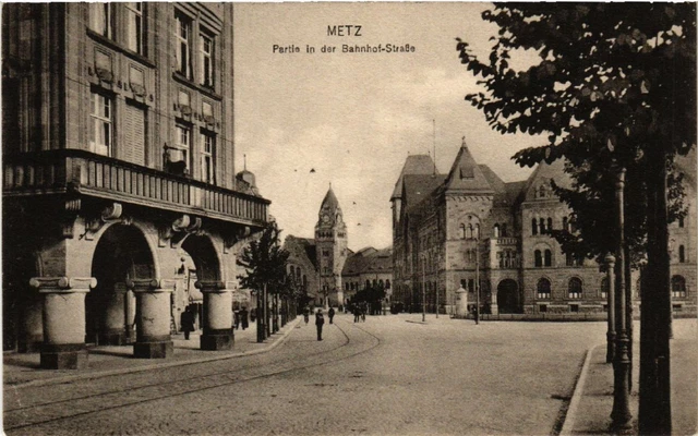 CPA AK METZ - Partie in der Bahnhof-Strasse (454513)