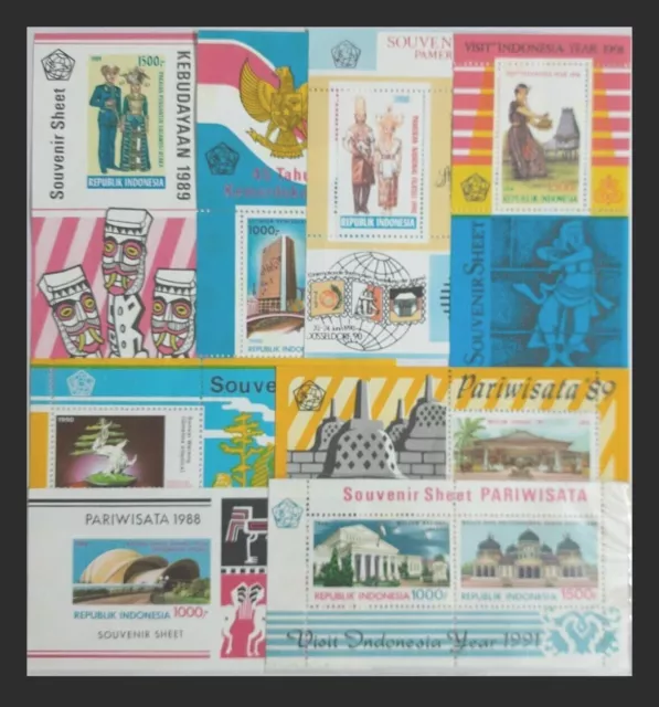 121.Indonesia Mixed Lot Of Stamp Thematic Miniature Sheets (08 Diff). Mnh