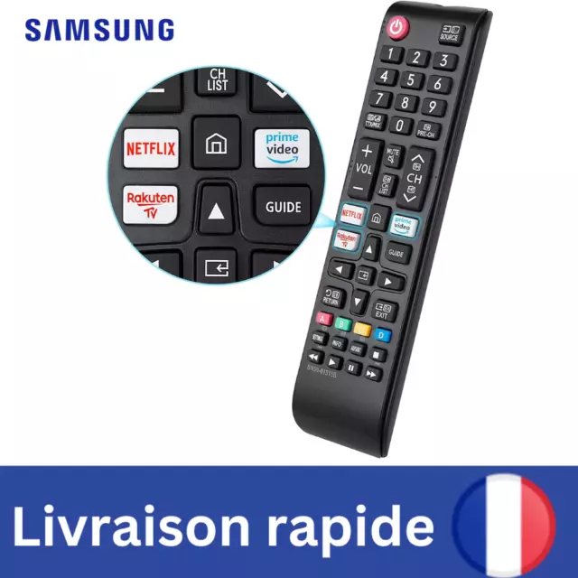 Télécommande intelligente BN59-01315B pour Samsung avec Netflix/ Rakuten/ Prime