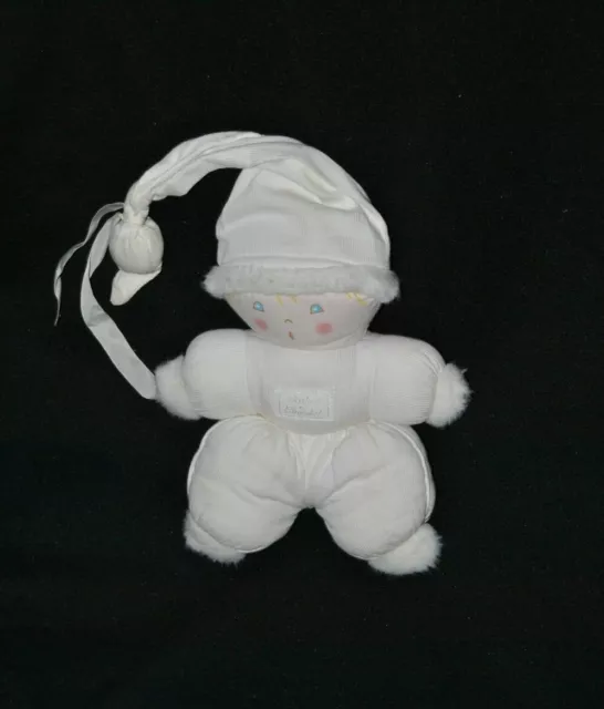 Peluche doudou poupée lutin TARTINE ET CHOCOLAT blanc grelot 23 cm TTBE